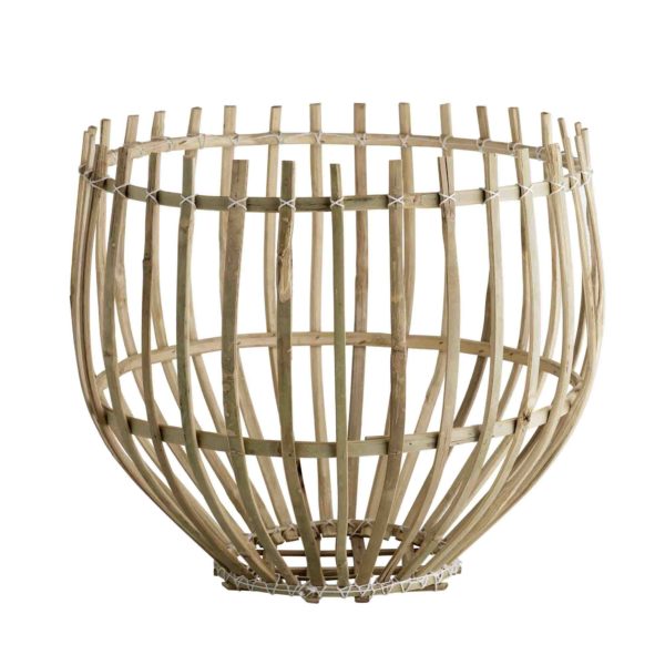 DOME, Panier suspension en bambou naturel, Ø43xH36cm