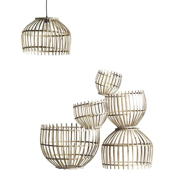 DOME, Panier suspension en bambou naturel, Ø43xH36cm
